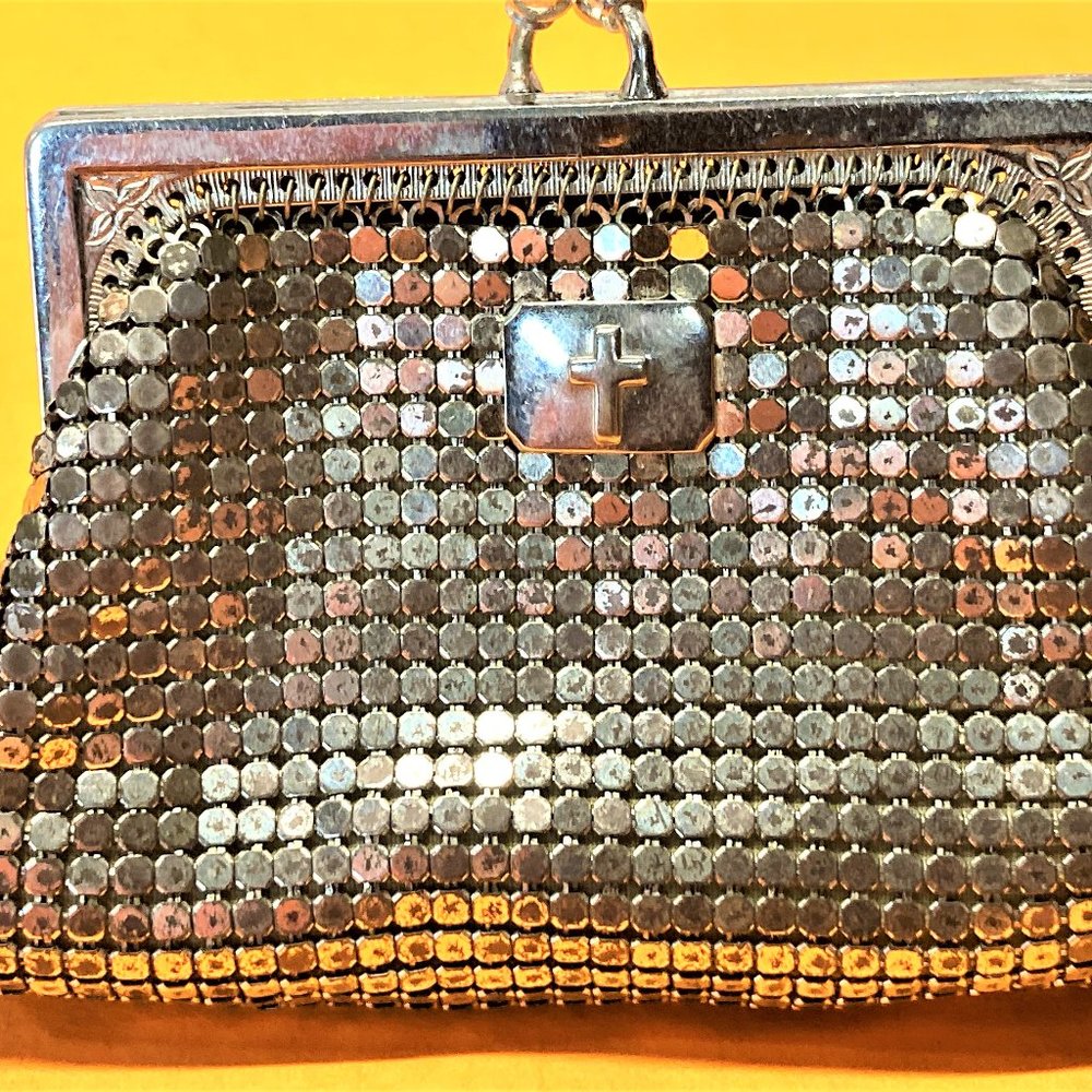 Vintage Whiting - Davis Silver Rosary Clutch
